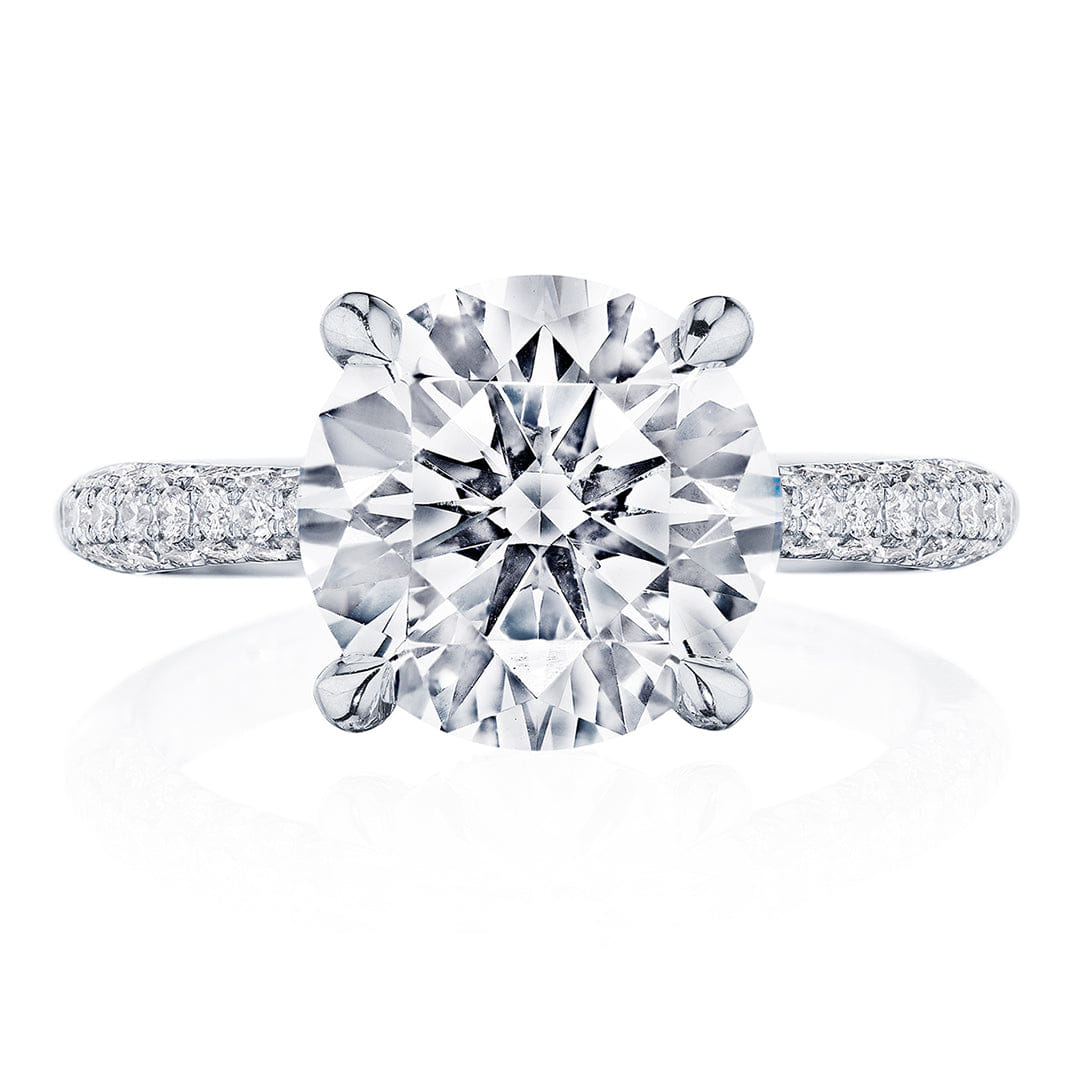 Tacori Solitaire Pave Diamond Engagement Ring