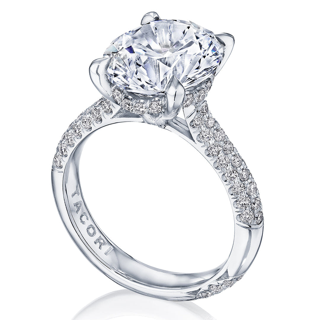 Tacori Solitaire Pave Diamond Engagement Ring