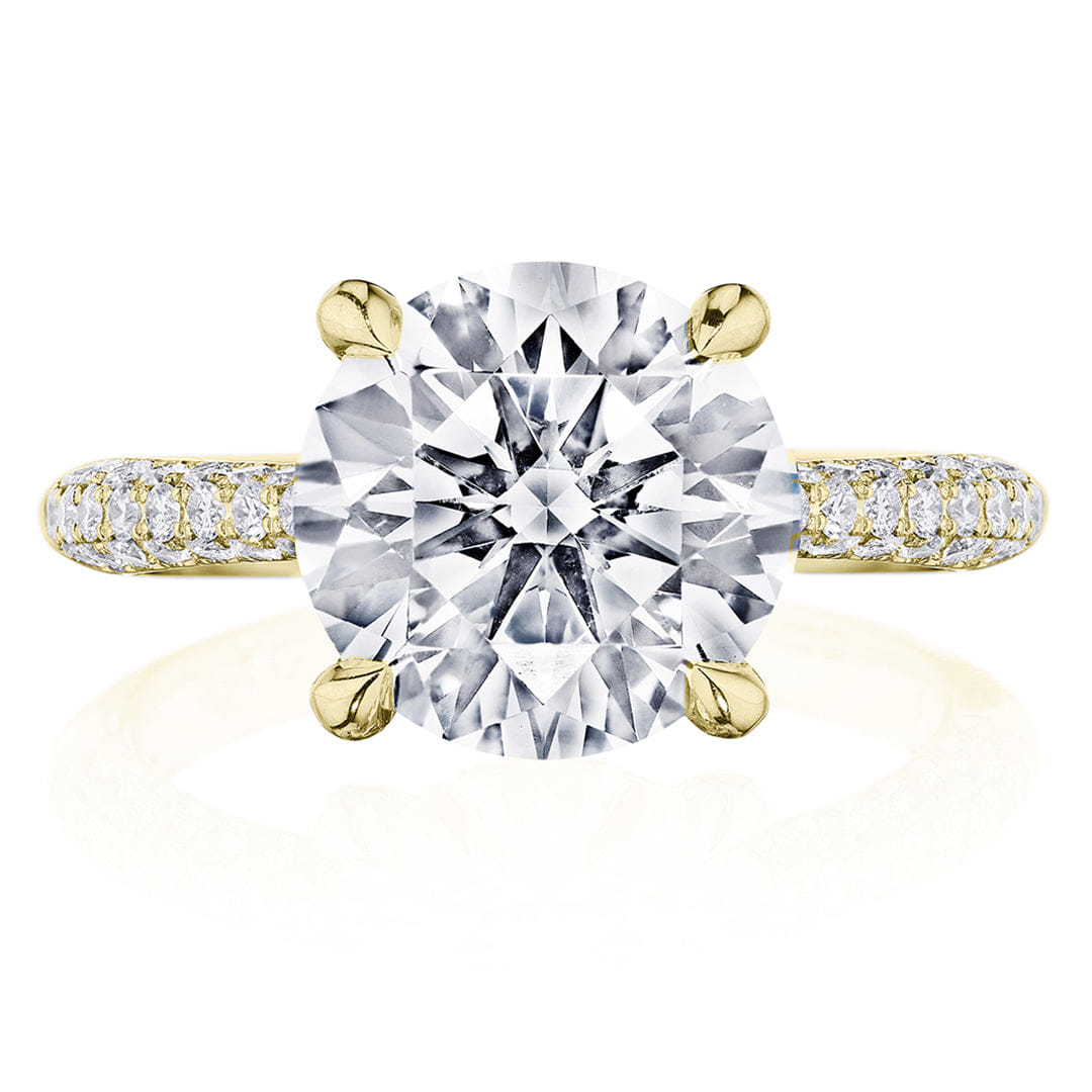 Tacori Solitaire Pave Diamond Engagement Ring