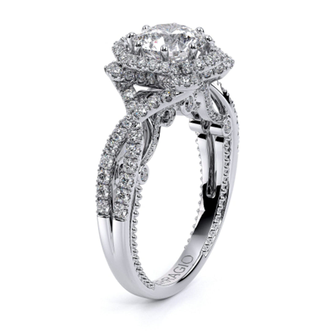 Verragio Twisted Shank Halo Diamond Engagement Ring