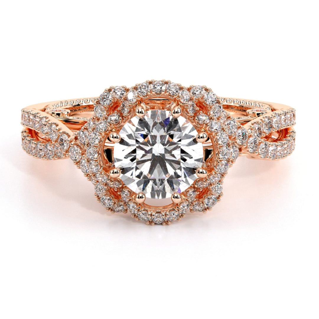 Verragio Twisted Shank Halo Diamond Engagement Ring