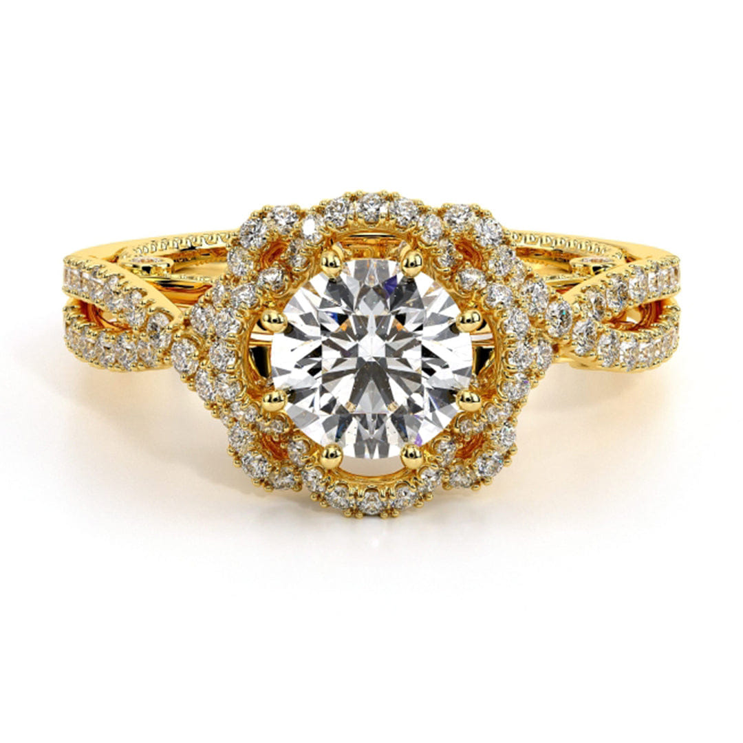 Verragio Twisted Shank Halo Diamond Engagement Ring