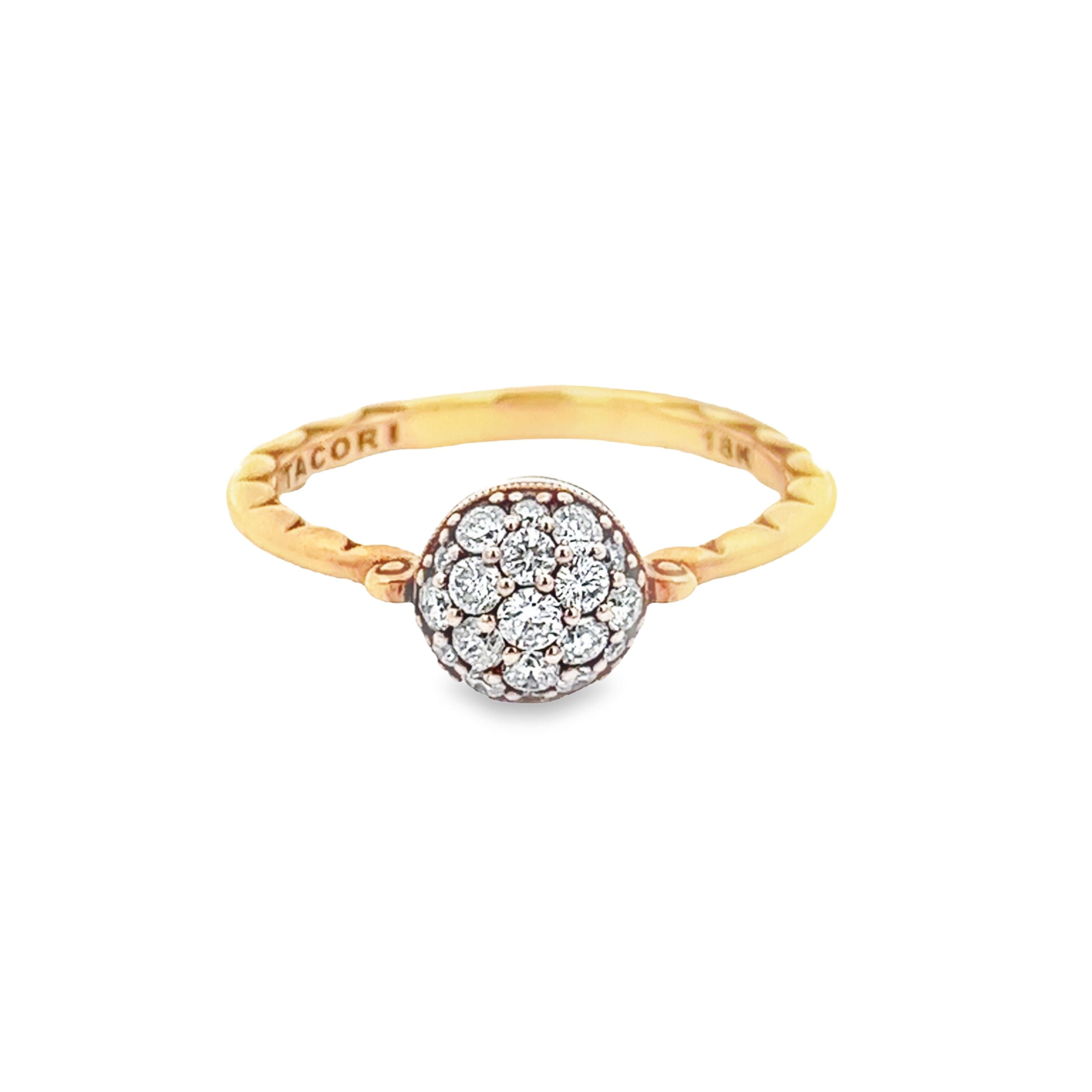 Tacori 18k Rose Gold Diamond Ring