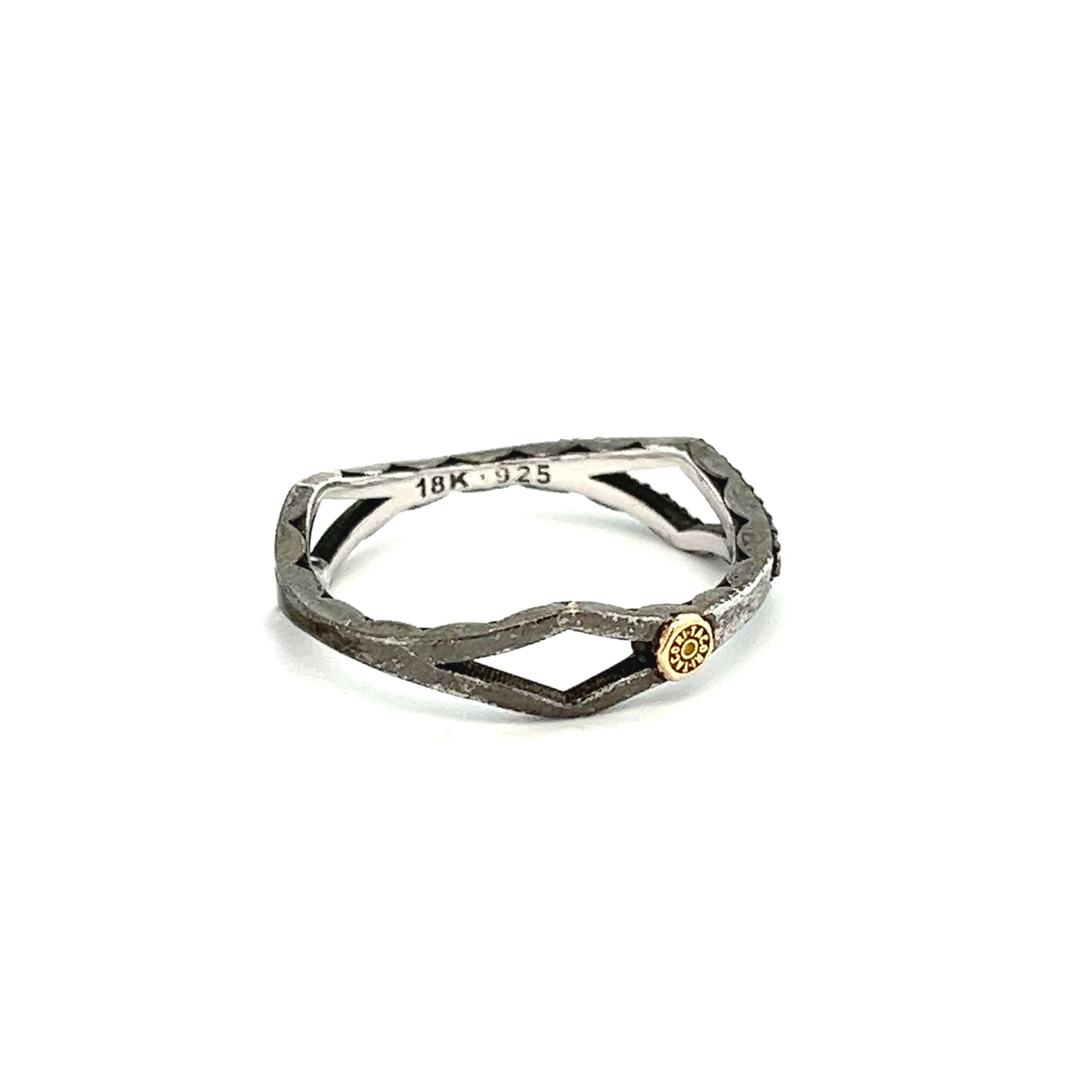 Tacori SV/18k Diamond Black Rhodium Ring
