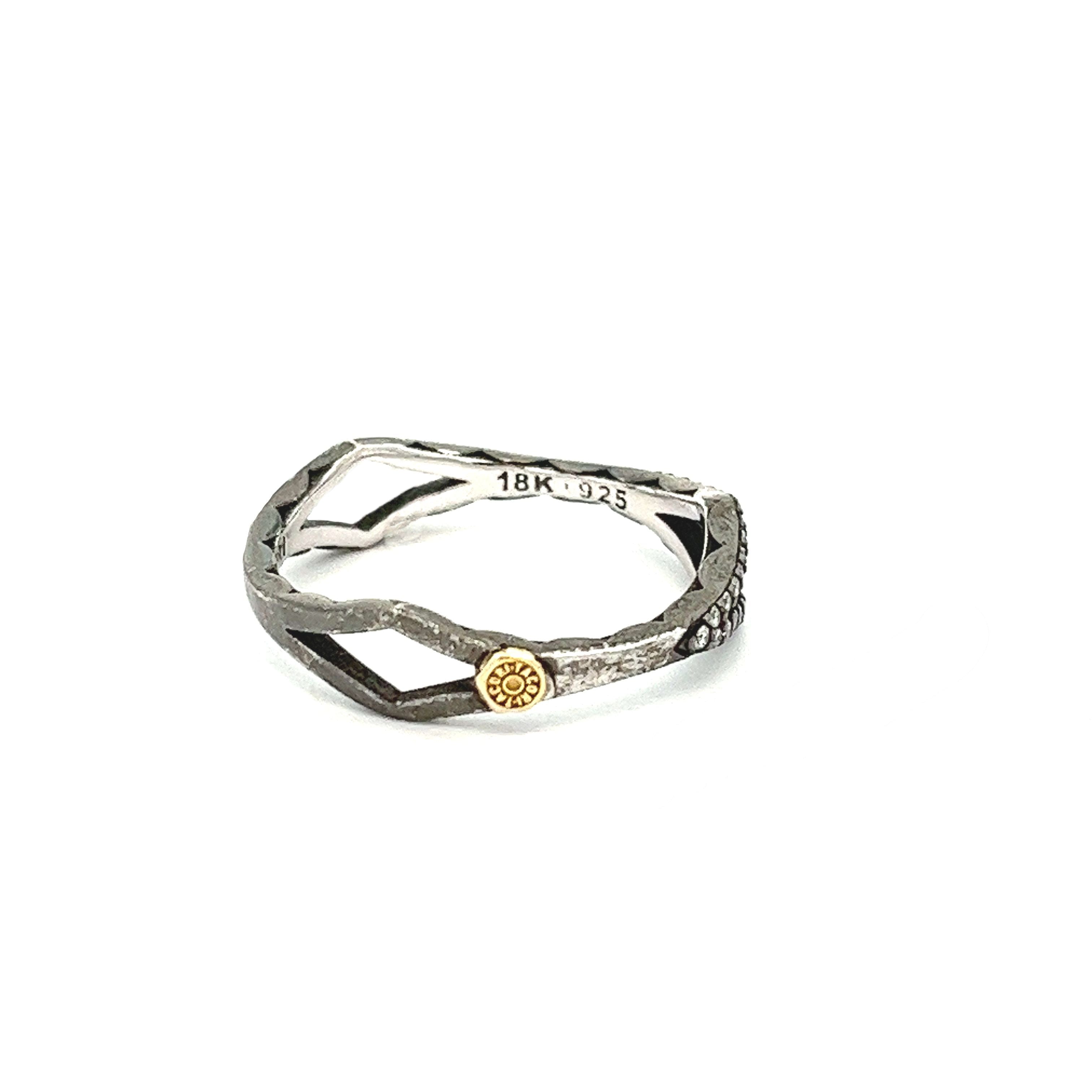 Tacori SV/18k Diamond Black Rhodium Ring
