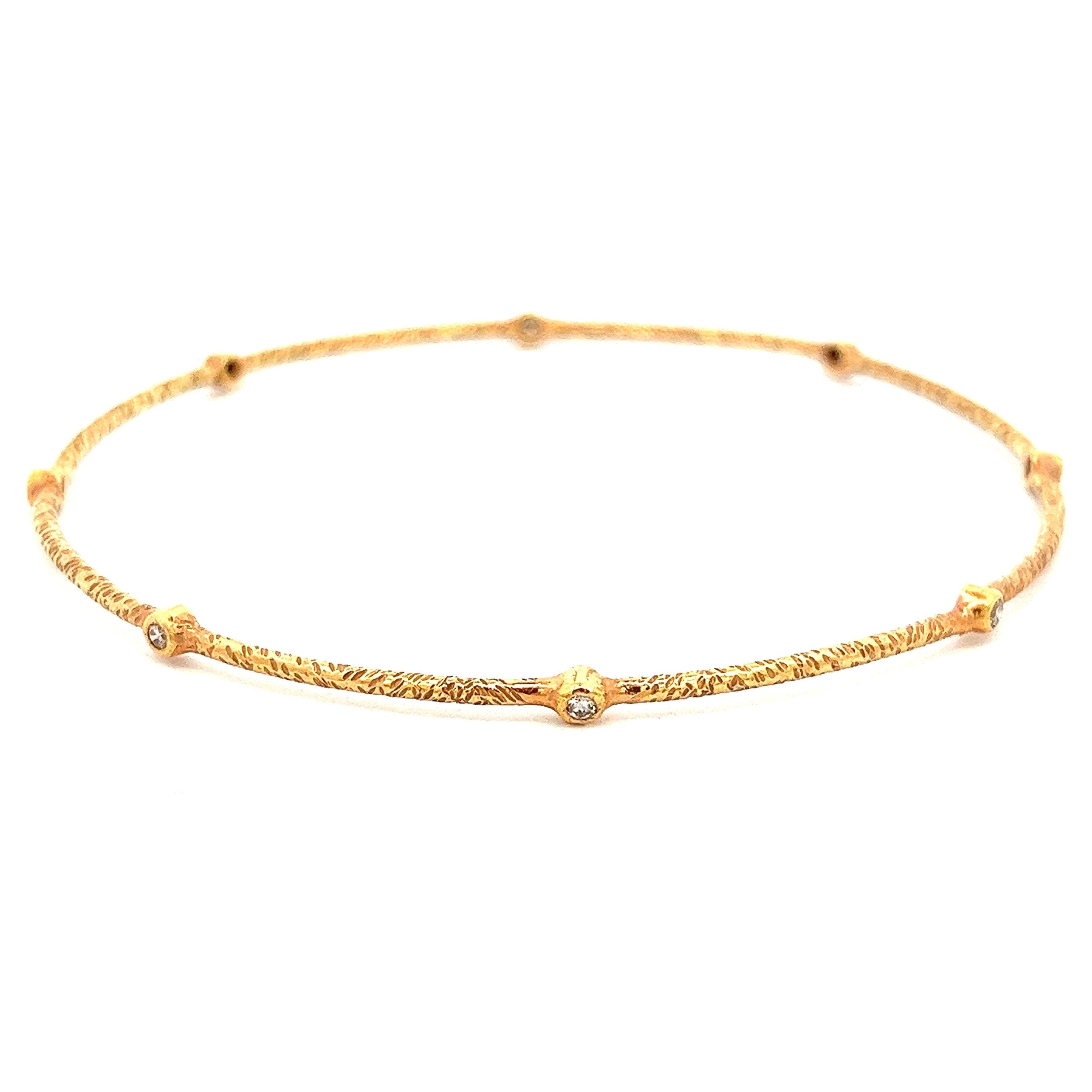 Tacori 18k Rose Gold Diamond Bangle