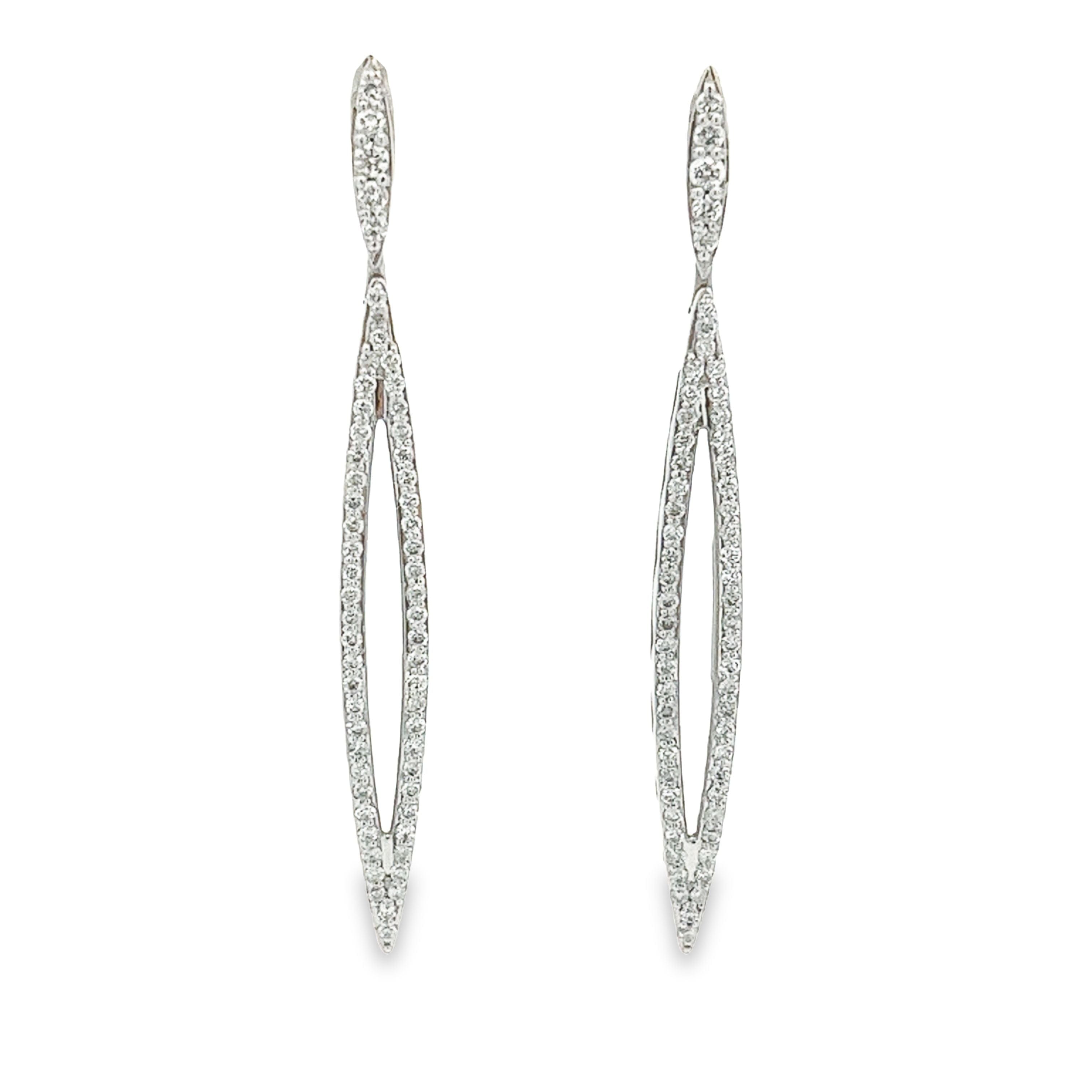 Tacori .80ct 18k White Gold Diamond Earrings