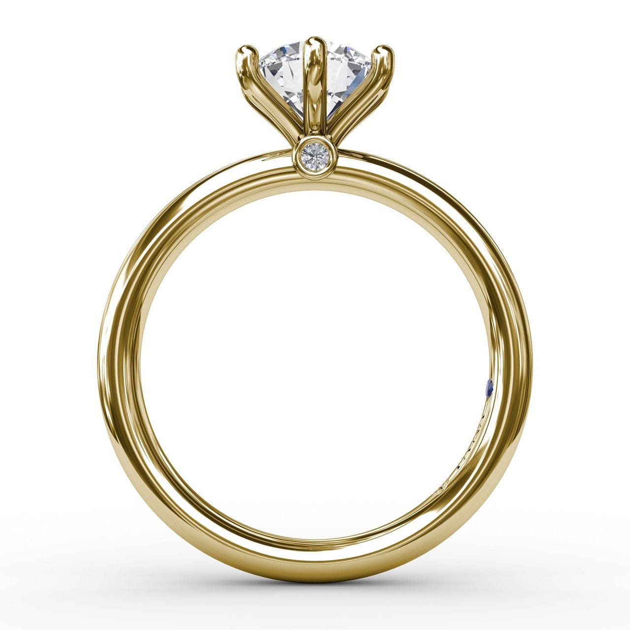 Fana Classic Six-Prong Round Diamond Solitaire Engagement Ring