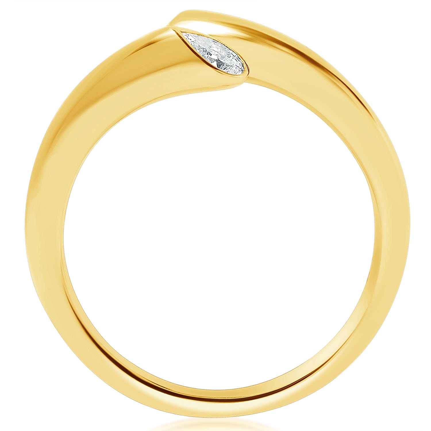 Classique Creations Stacking Bypass Ring with Pear Diamond Points