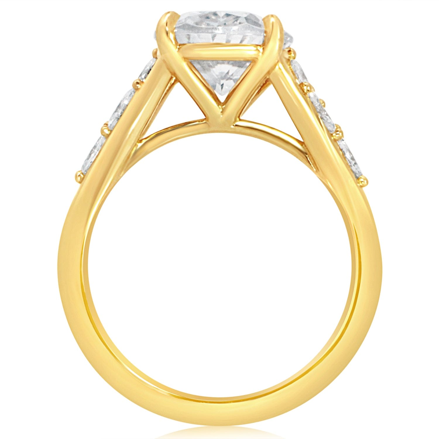 Classique Creations Four Marquise Stone Cluster Engagement Ring