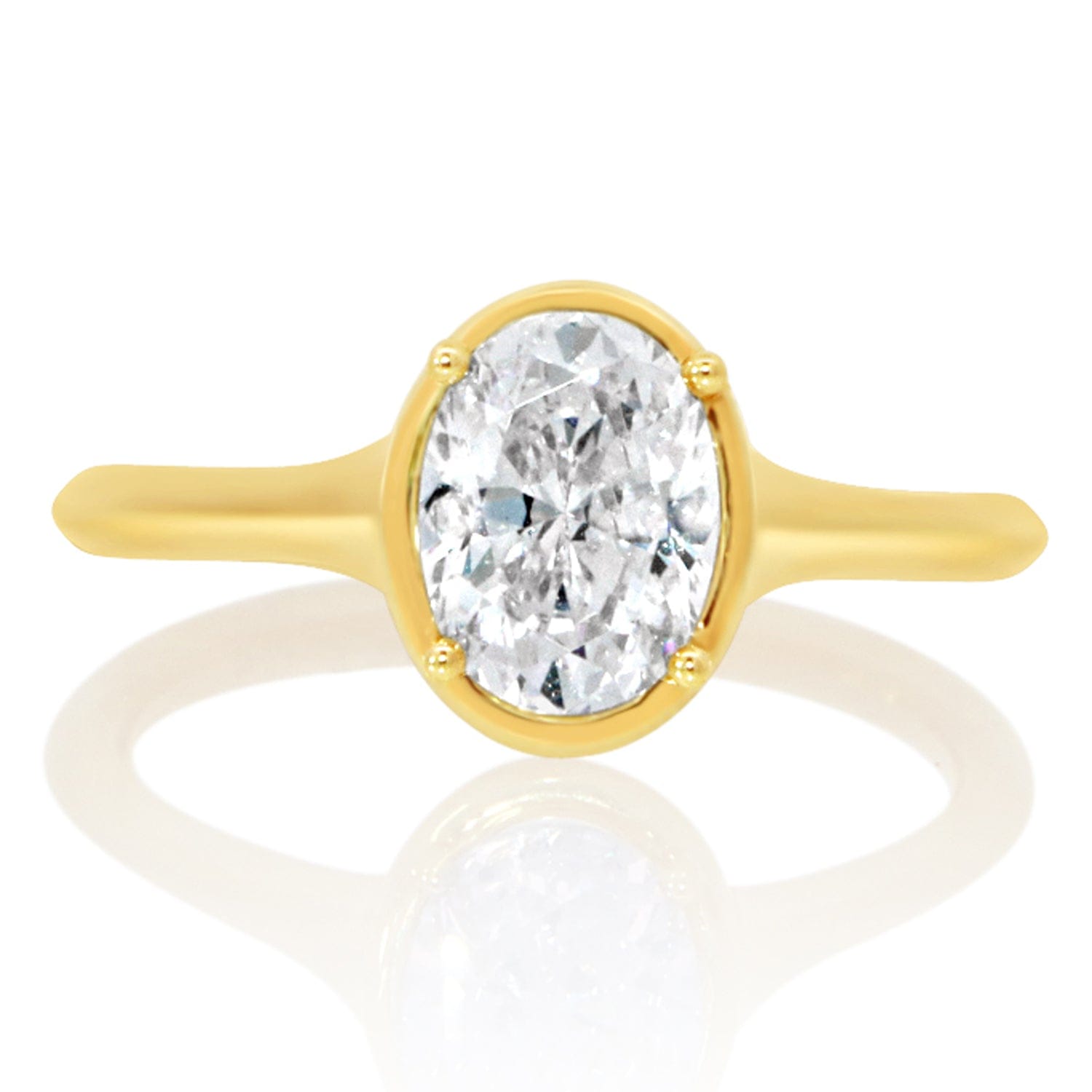 Classique Creations Oval False Bezel Engagement Ring