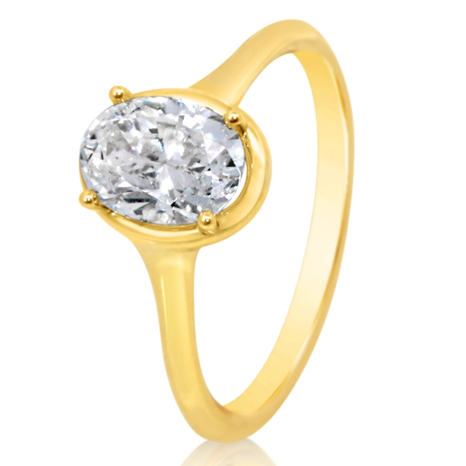 Classique Creations Oval False Bezel Engagement Ring