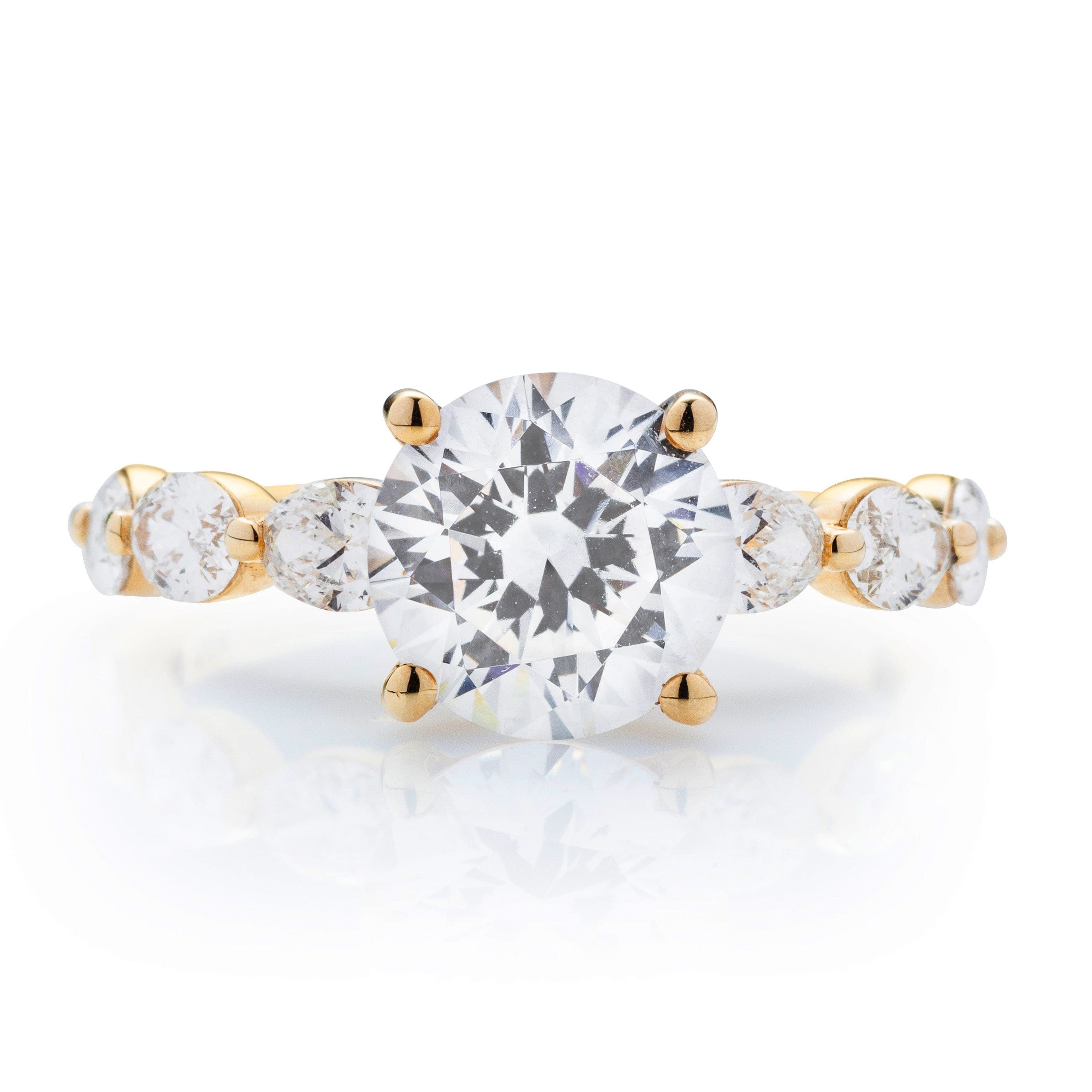 Classique Creations Oval Diamond Shared Prong Engagment Ring