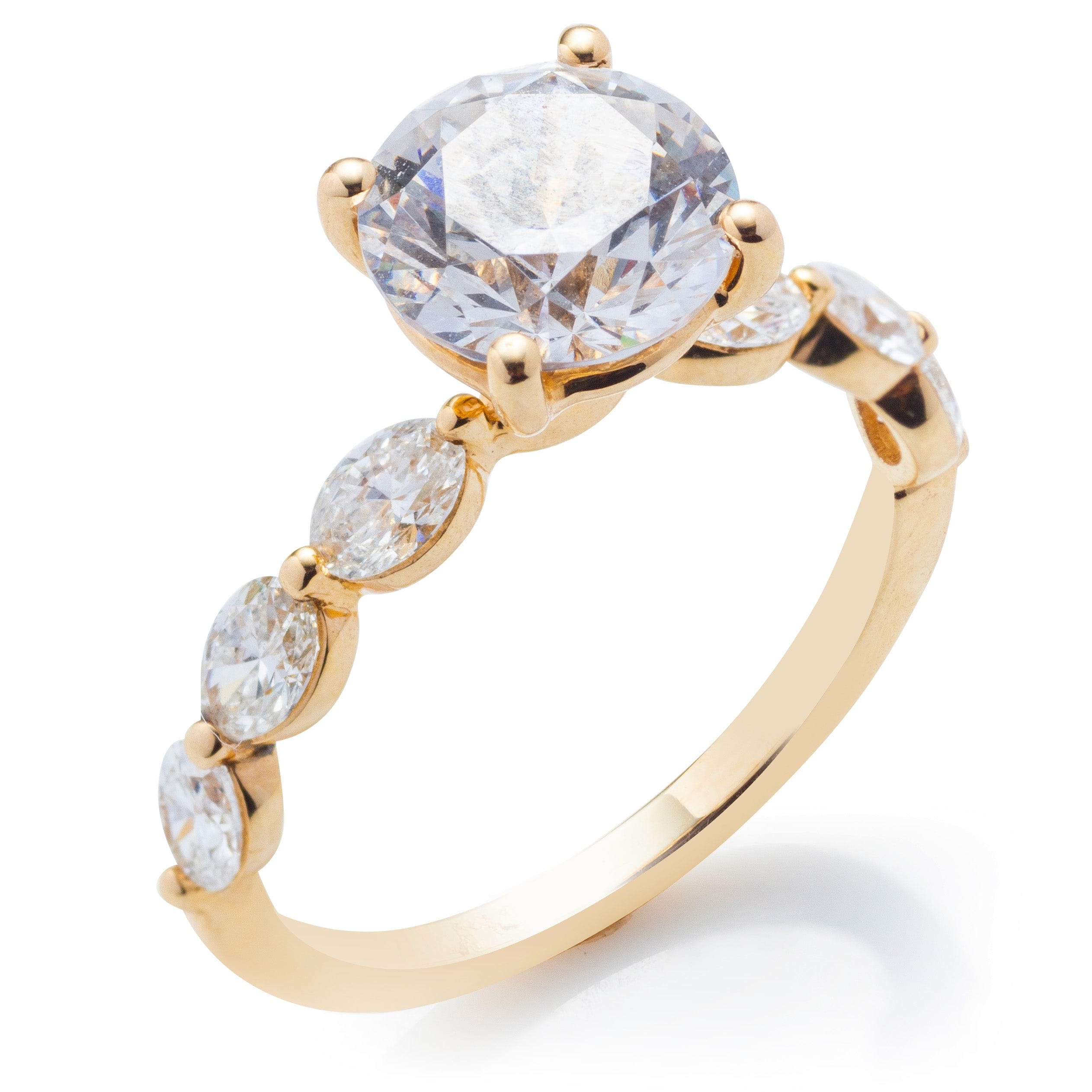 Classique Creations Oval Diamond Shared Prong Engagment Ring