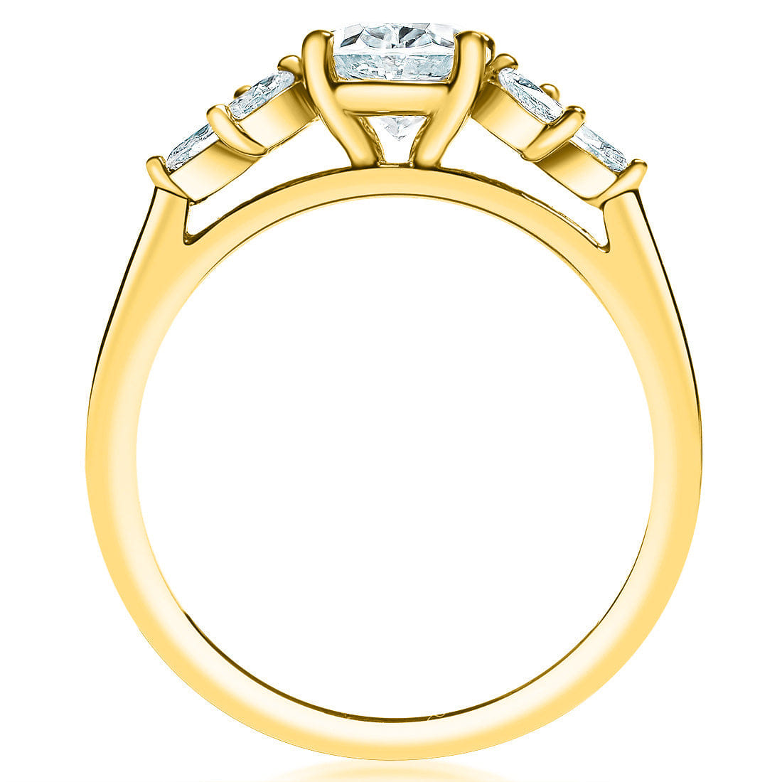 Classique Creations Oval Diamond Floral Cluster Engagement Ring