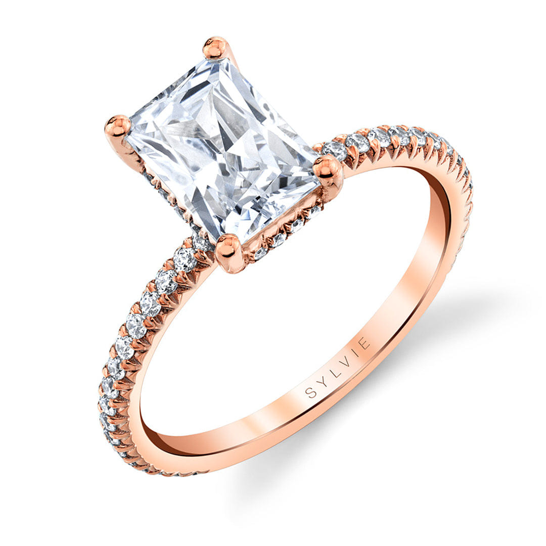 Sylvie Radiant Cut Classic Engagement Ring