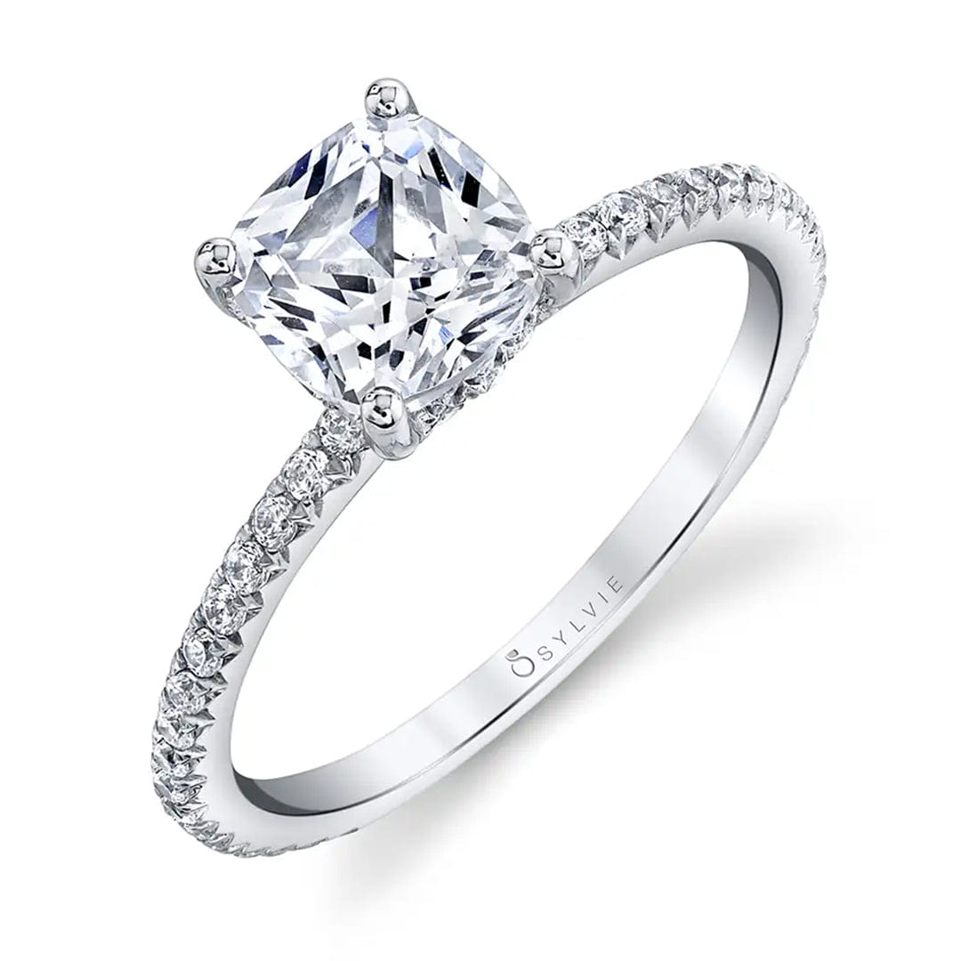 Sylvie Round Cut Classic Engagement Ring