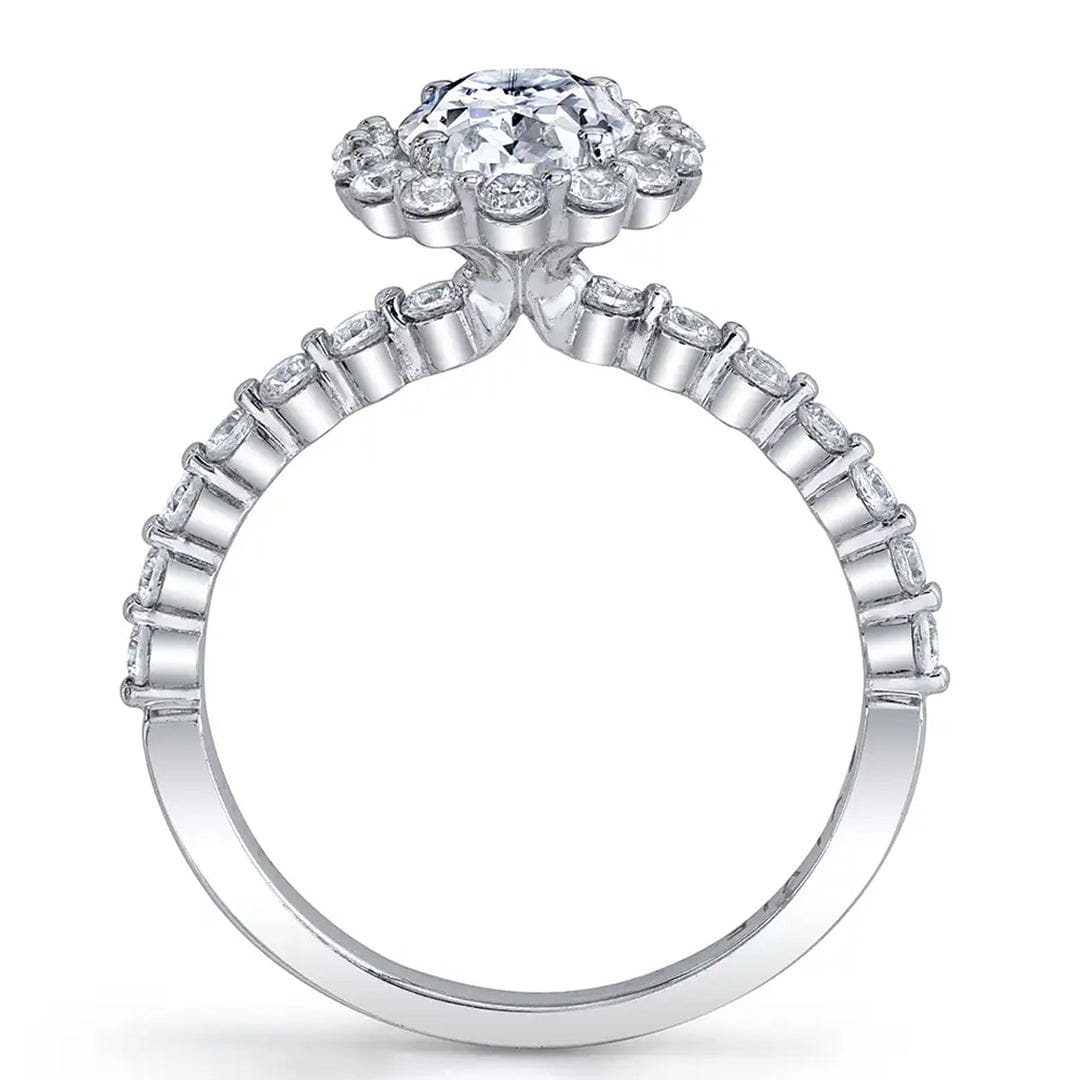 Sylvie Oval Cut Classic Halo Engagement Ring