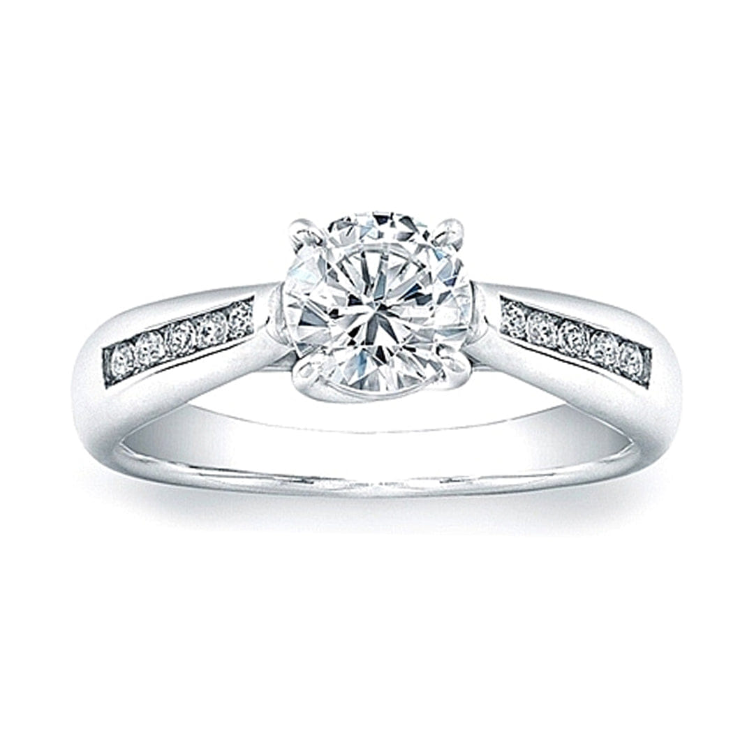 Vatche Channel-Set X Prong Tapered Diamond Engagement Ring