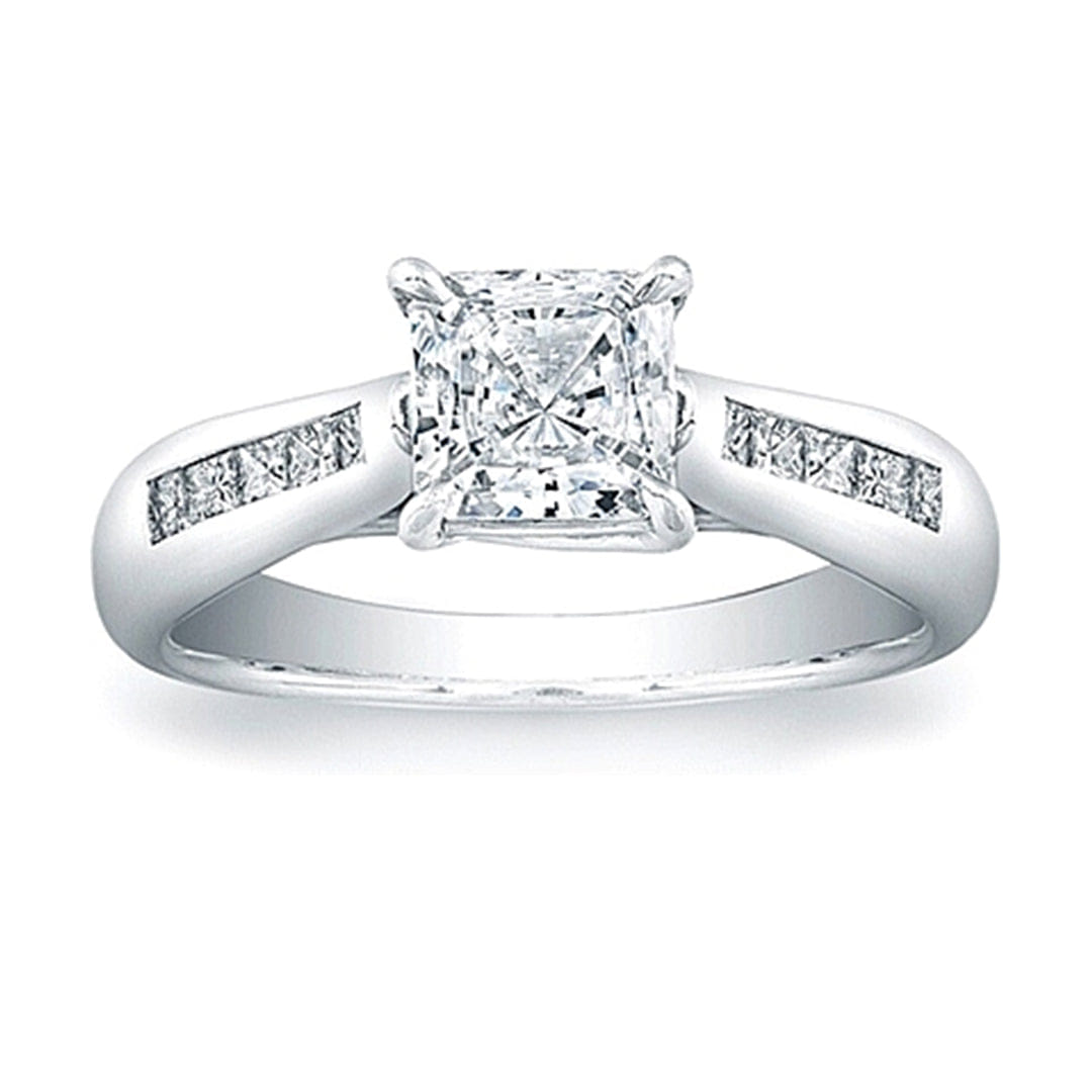 Vatche Channel-Set Princess Tapered X Prong Engagement Ring