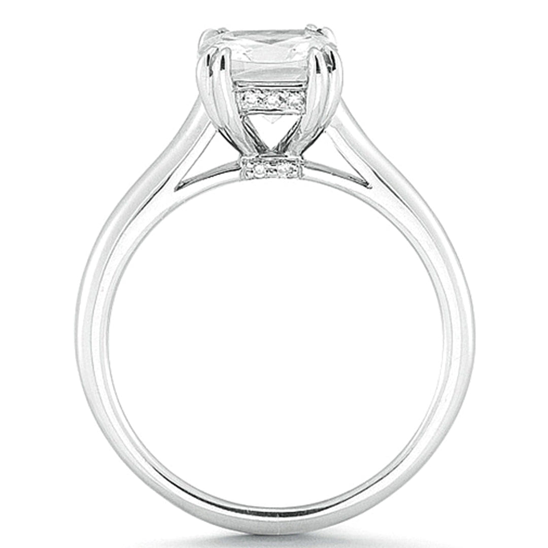 Vatche Solitaire Engagement Ring w Pave Basket
