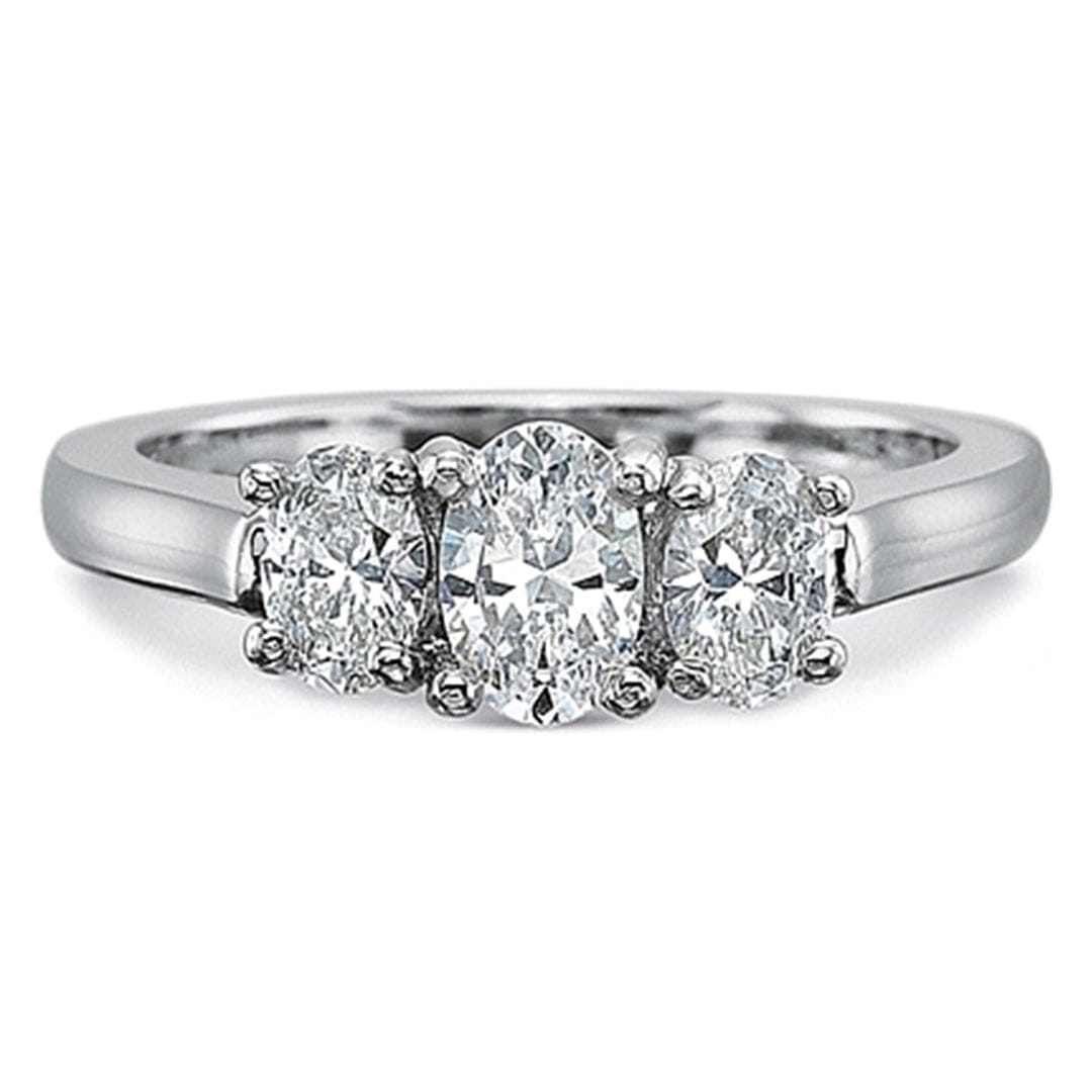 Precision Set Three Stone Flush Fit Diamond Engagement Ring