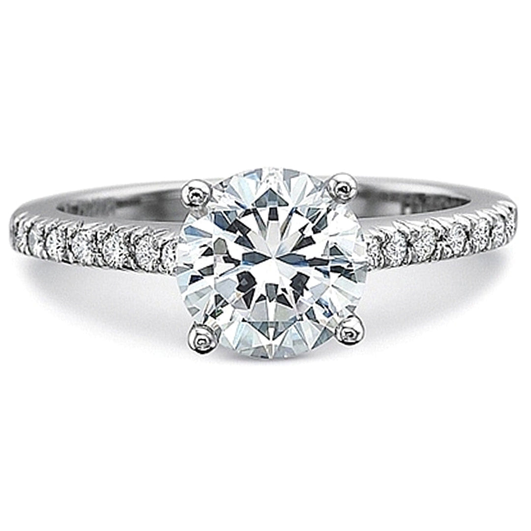 Precision Set Pave Diamond Engagement Ring
