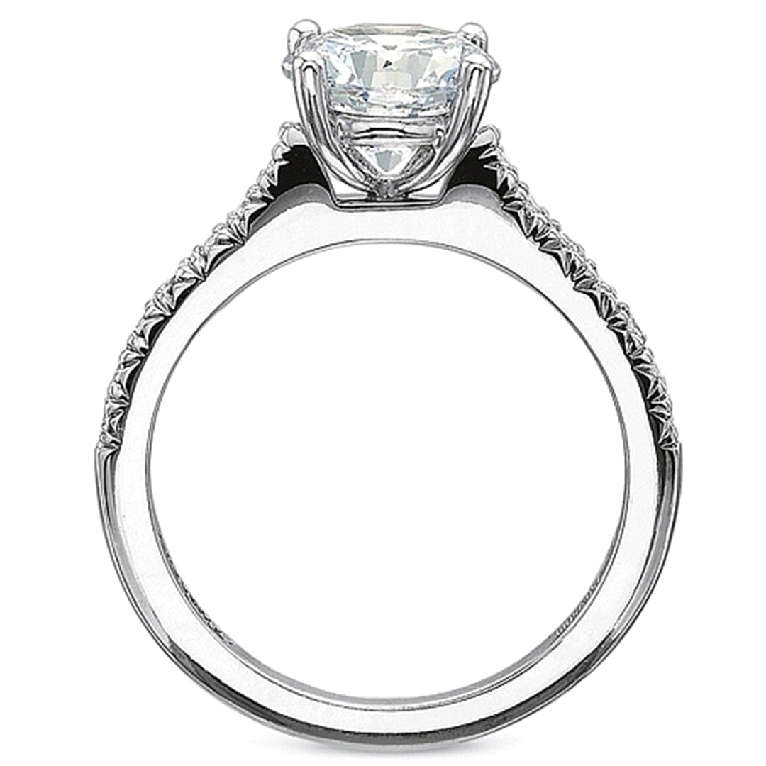 Precision Set Pave Diamond Engagement Ring