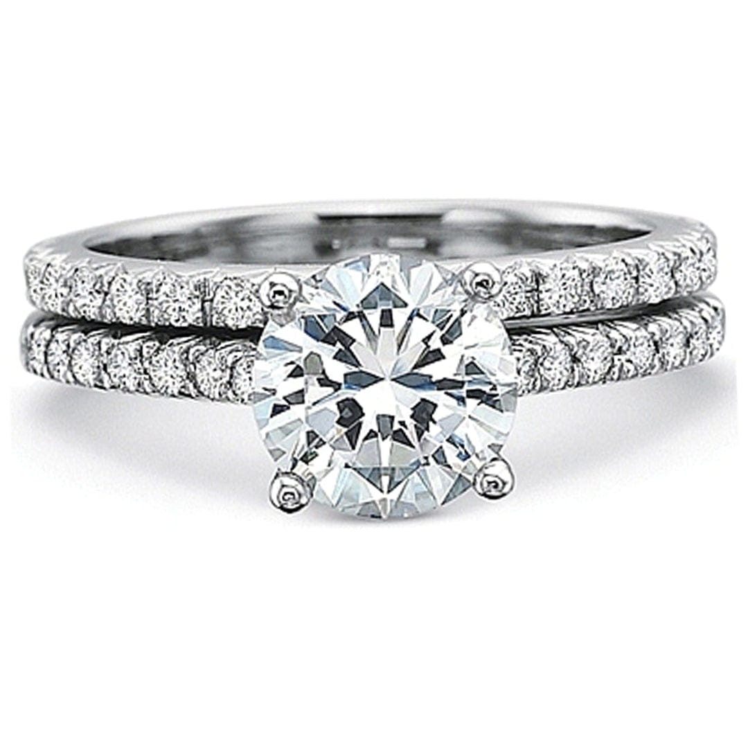 Precision Set Pave Diamond Engagement Ring