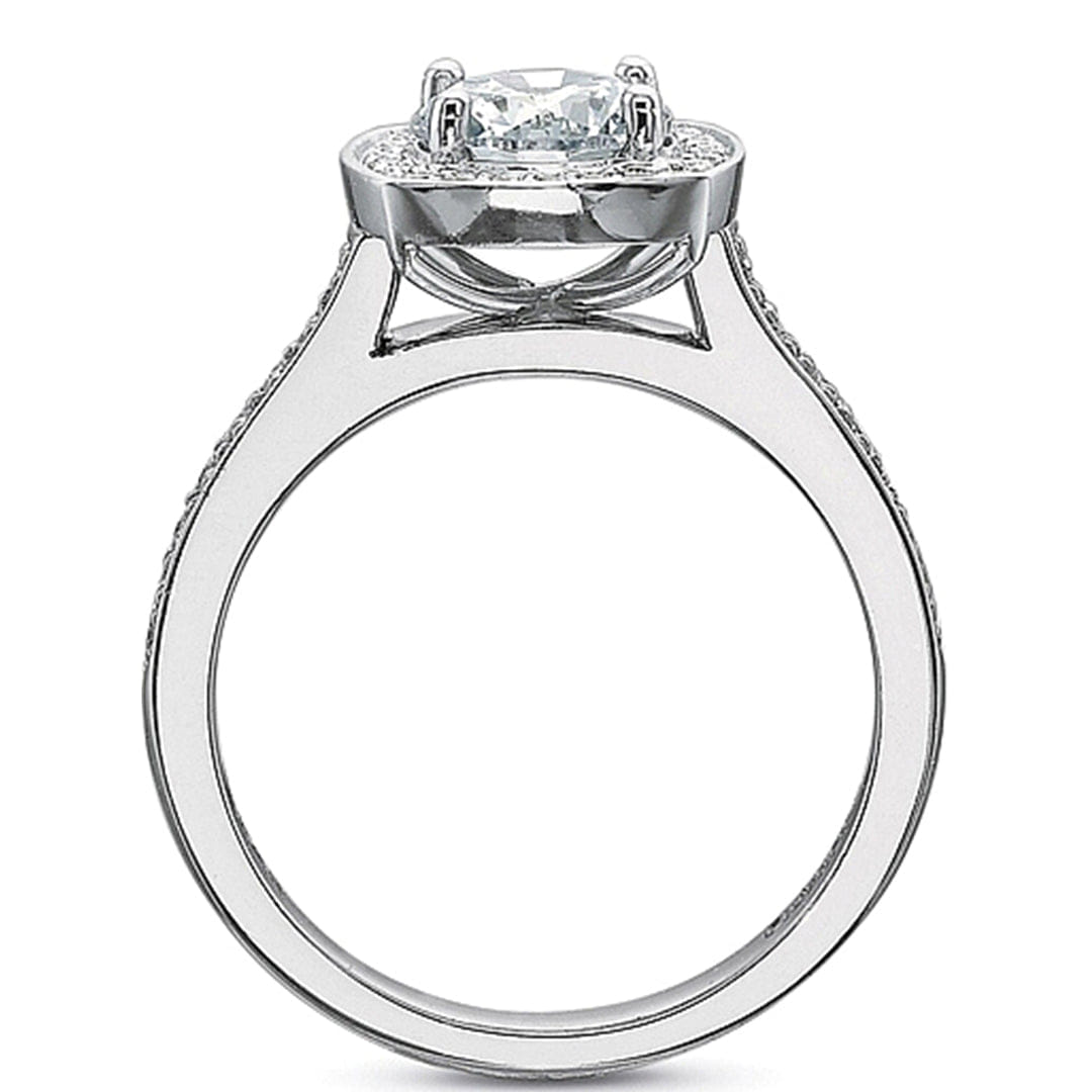 Precision Set Double Row Diamond Engagement Ring