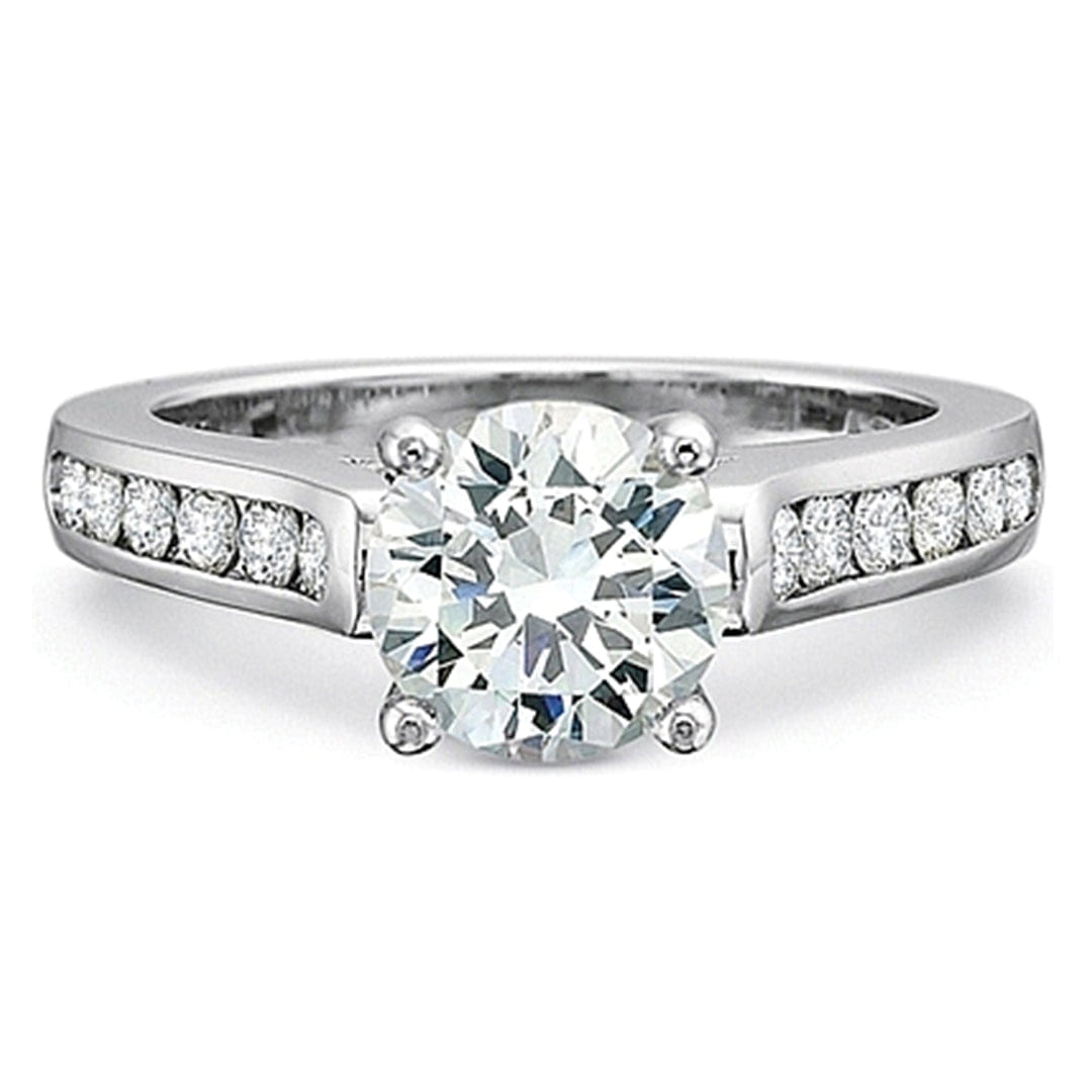 Precision Set Graduated Channel Set Diamond Engagement Ring
