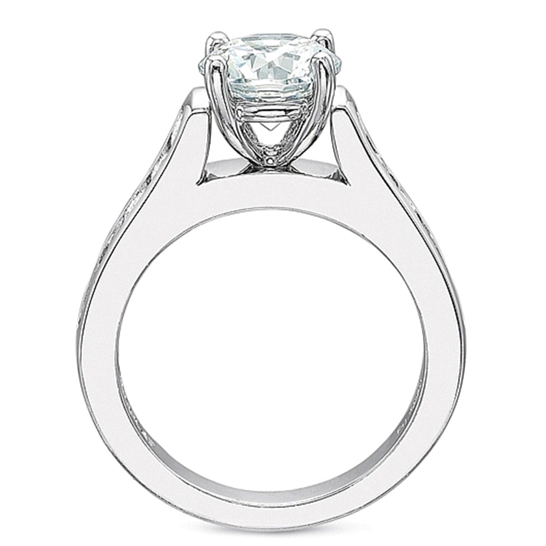 Precision Set Graduated Channel Set Diamond Engagement Ring