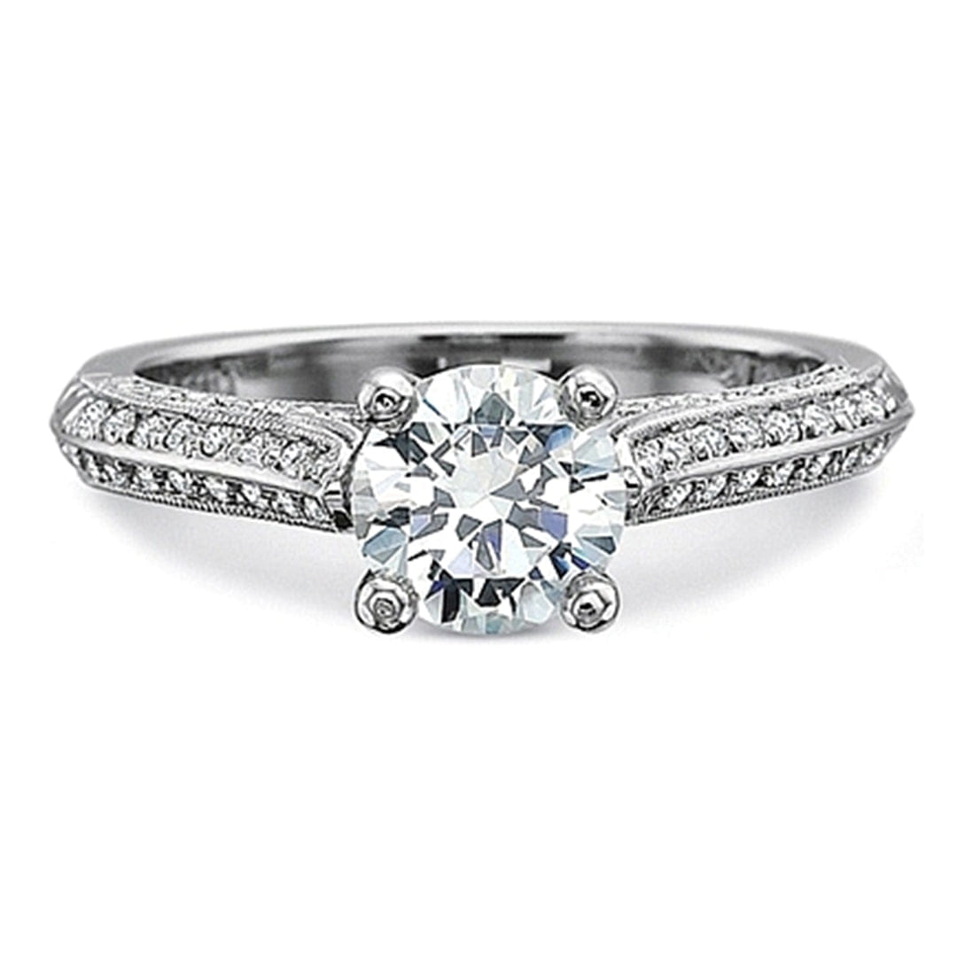 Precision Set 4-Sided Milgrain Diamond Engagement Ring