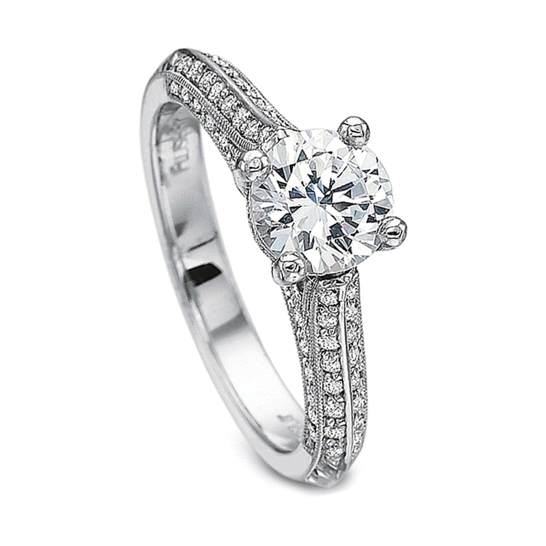 Precision Set 4-Sided Milgrain Diamond Engagement Ring