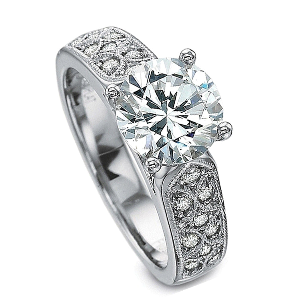 Precision Set Lattice Diamond Engagement Ring