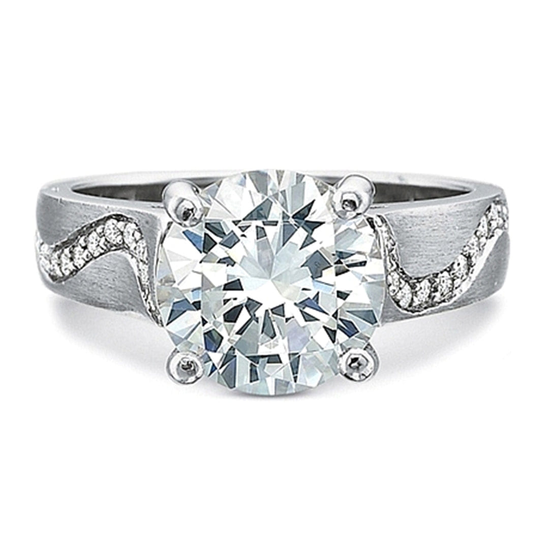 Precision Set Ribbon Set Diamond Engagement Ring