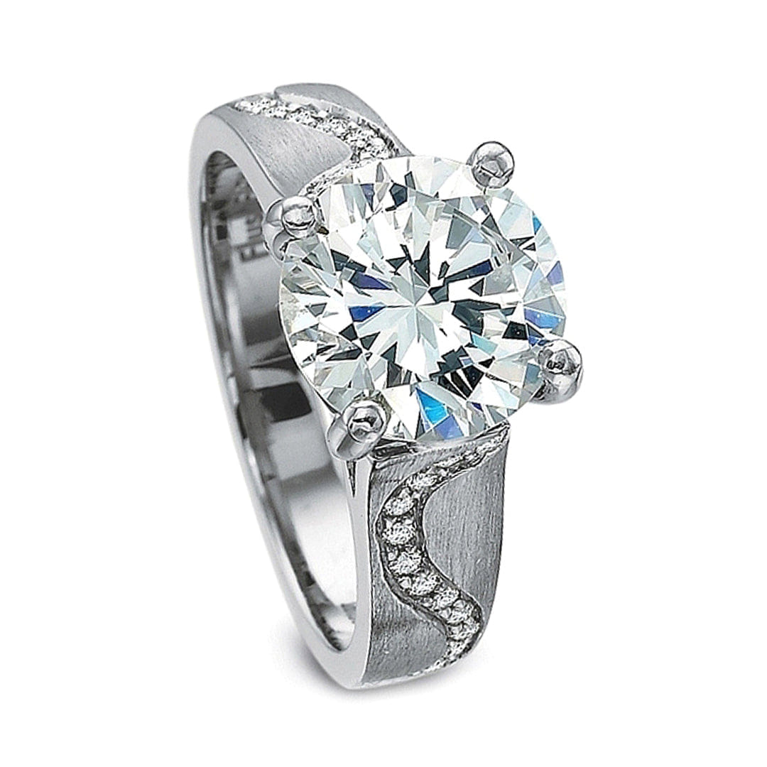 Precision Set Ribbon Set Diamond Engagement Ring