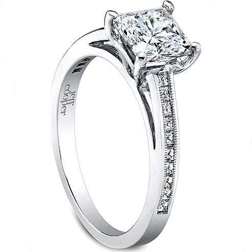 Jeff Cooper Princess Channel Set Diamond Engagement Ring