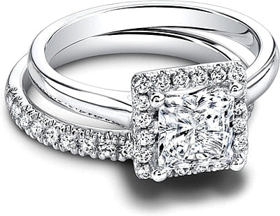 Jeff Cooper Pave Halo Diamond Engagement Ring