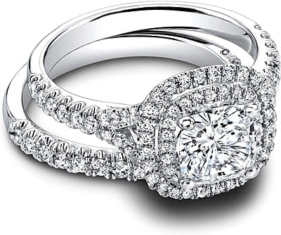 Jeff Cooper Double Halo Diamond Engagement Ring