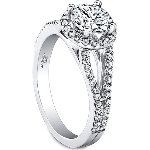 Jeff Cooper Split Shank Diamond Engagement Ring