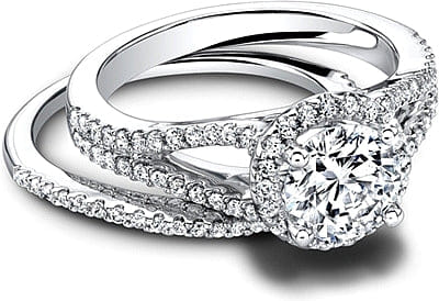 Jeff Cooper Split Shank Diamond Engagement Ring