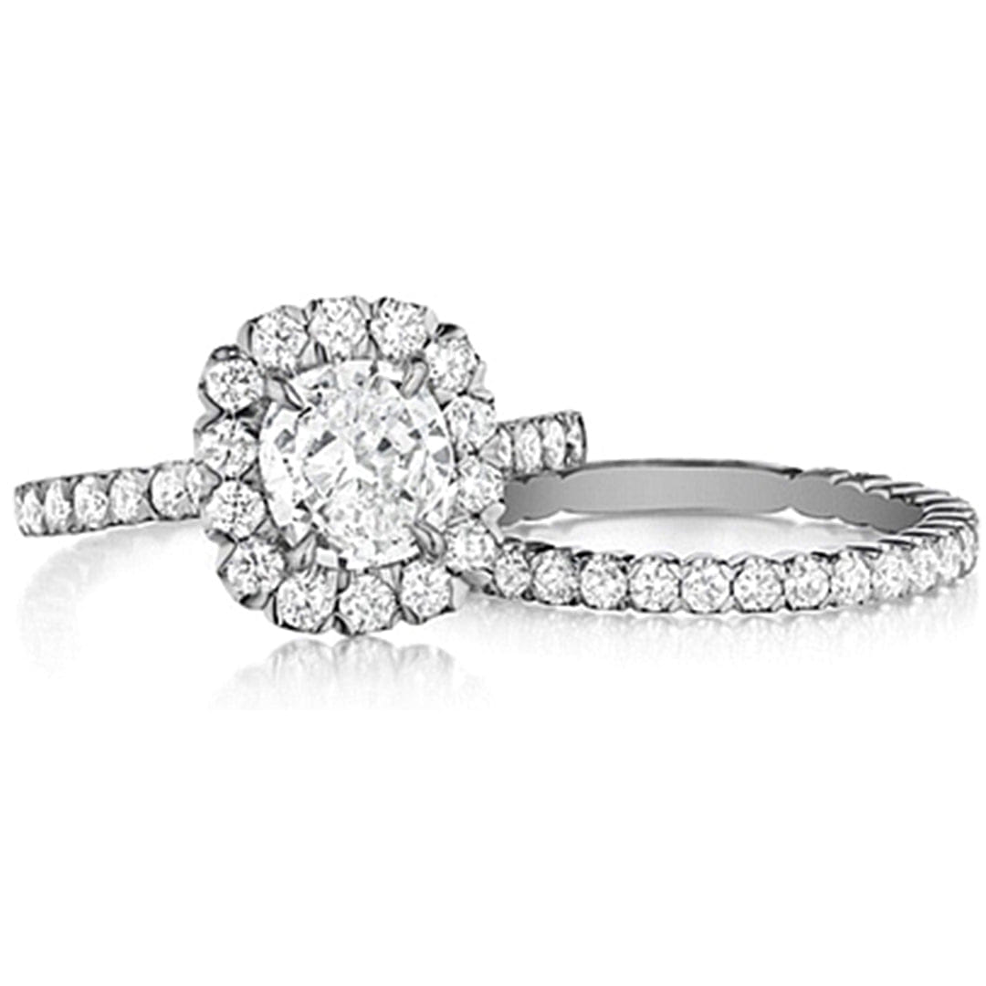 Henri Daussi French Pave Diamond Engagement Ring