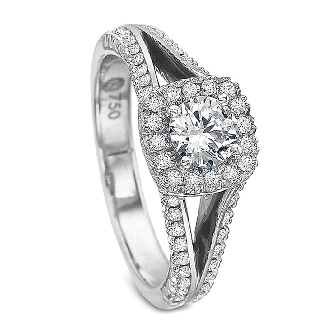 Precision Set Split Shank Diamond Engagement Ring