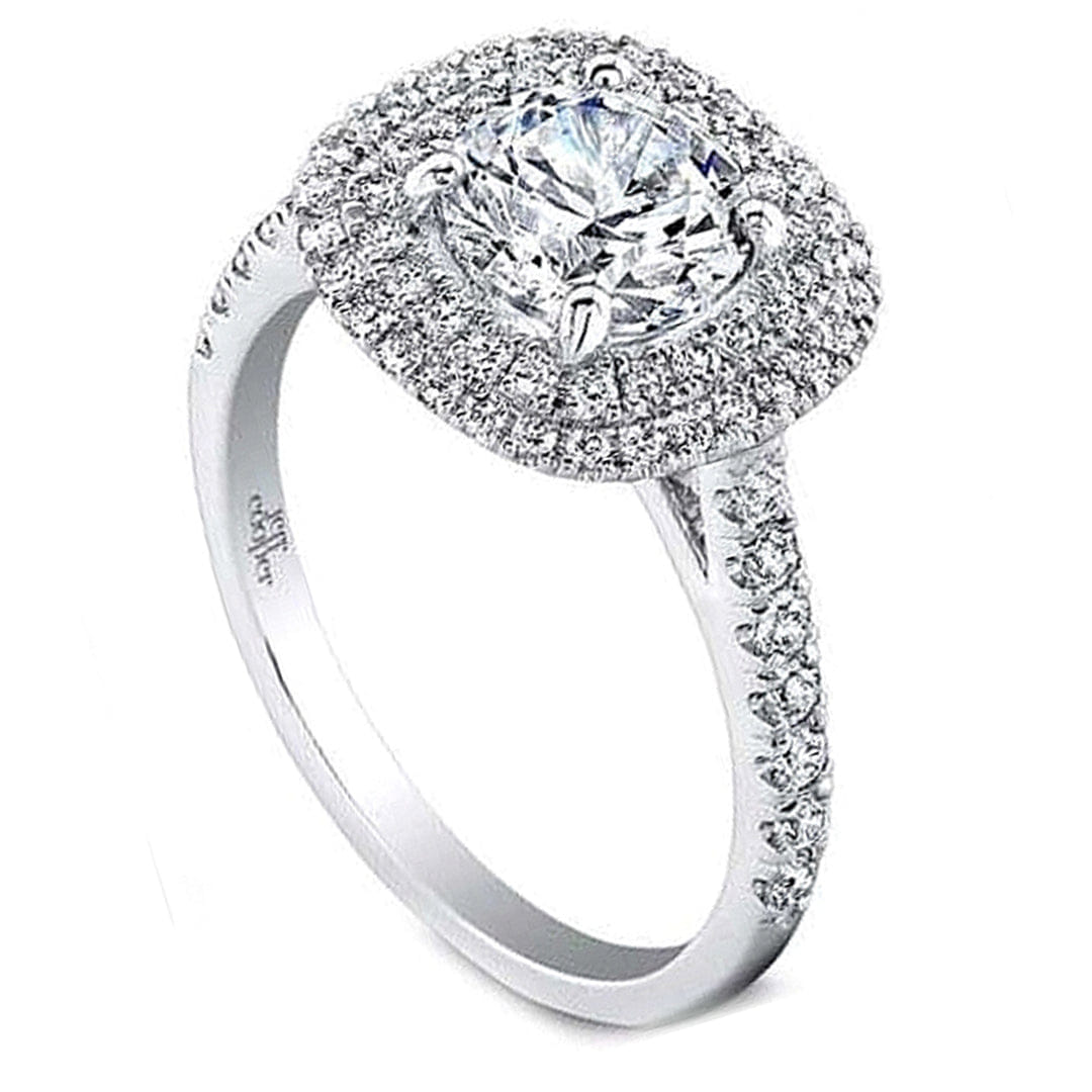 Jeff Cooper 'Teagan' Double Halo Diamond Engagement Ring