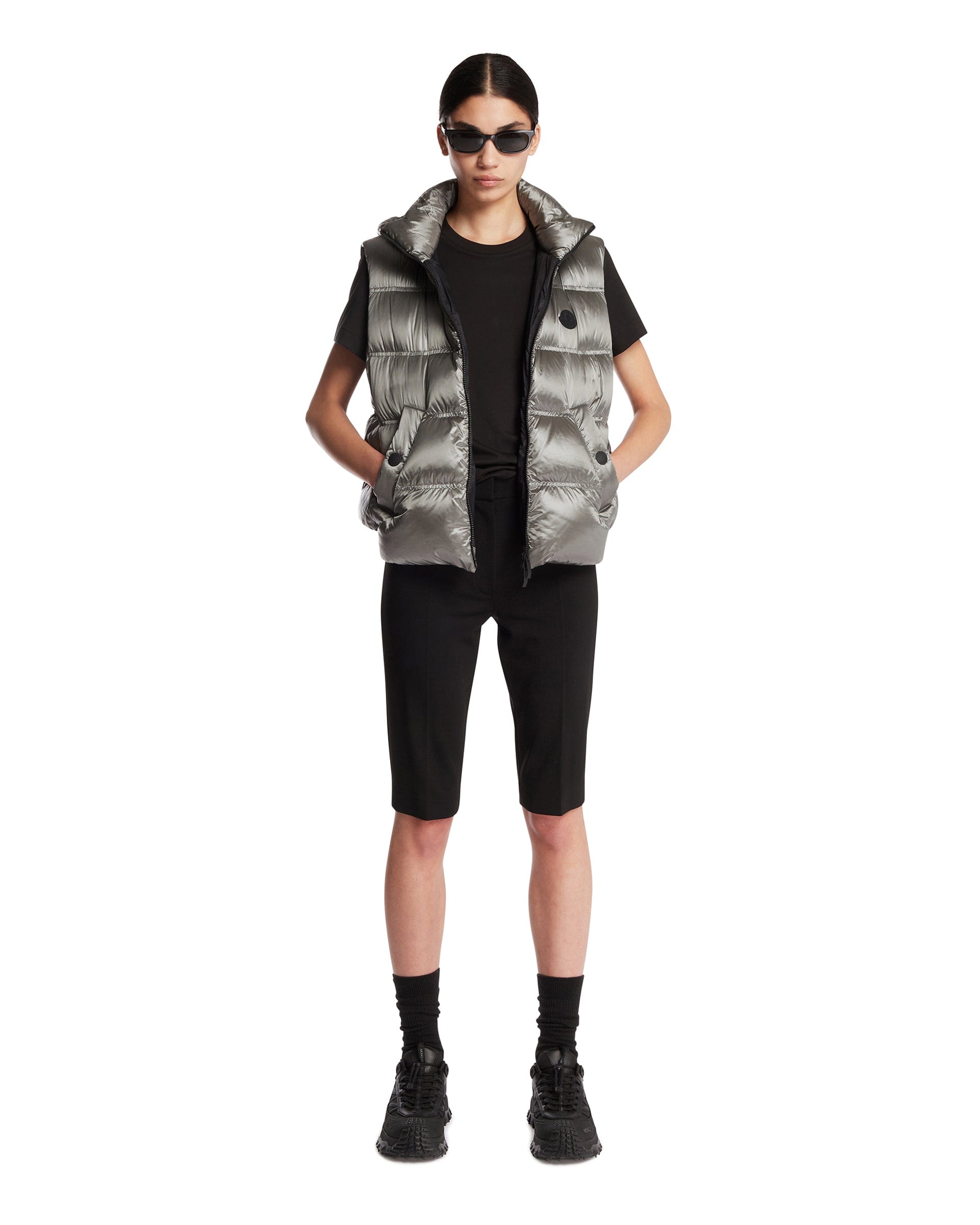 Moncler T-shirt In Cotone Con Patch Nera