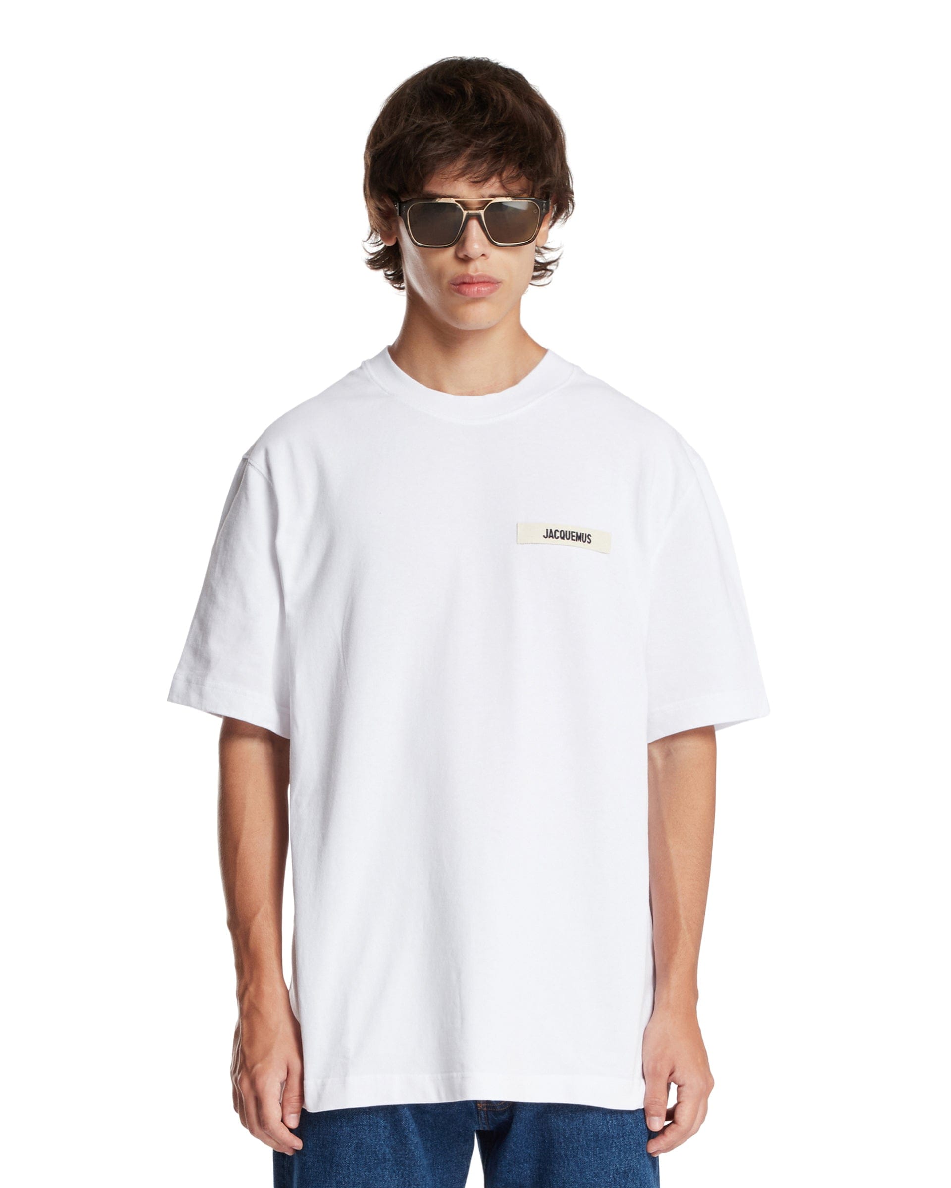 Jacquemus T-shirt Bianca Le T-shirt Gros Grain