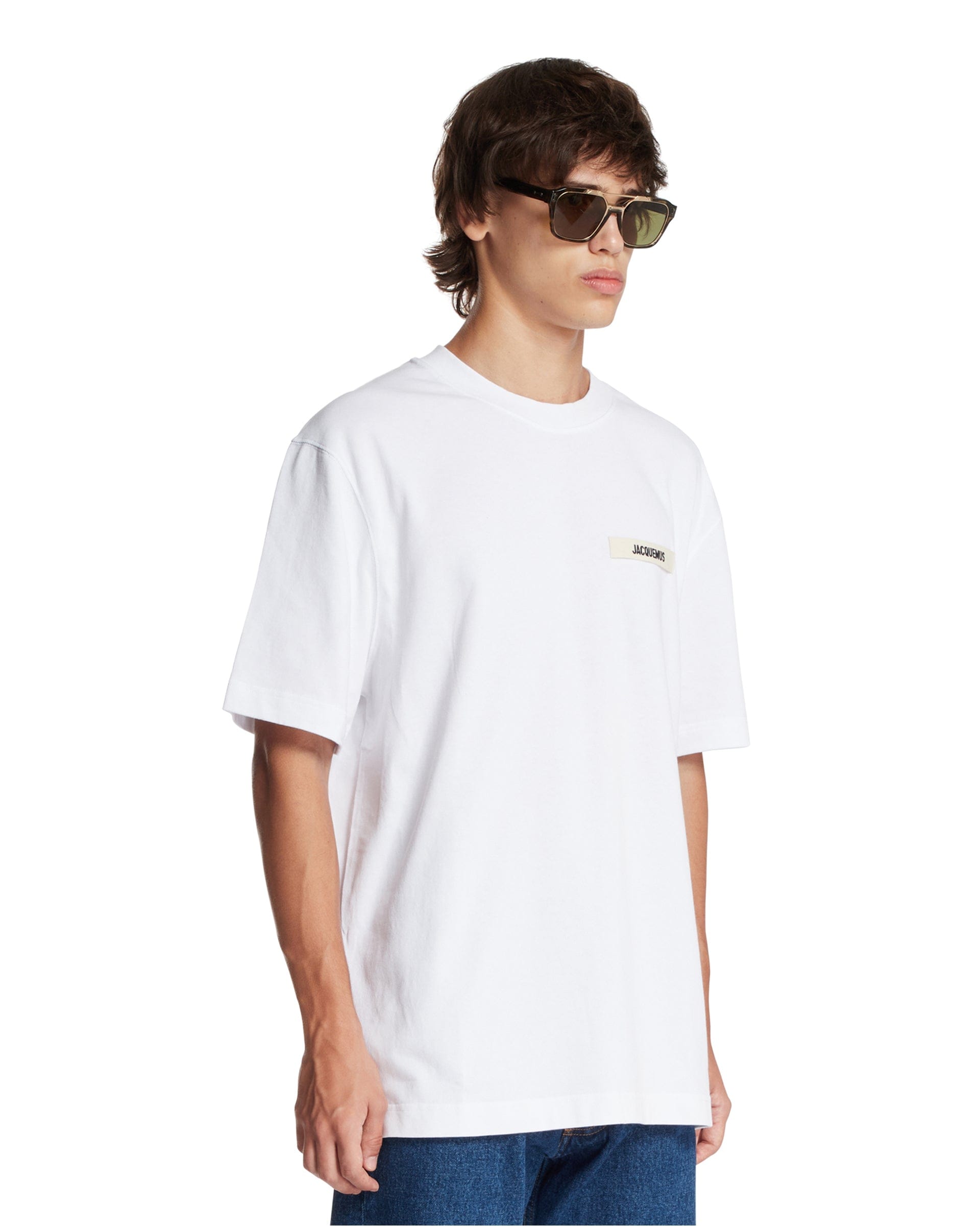 Jacquemus T-shirt Bianca Le T-shirt Gros Grain