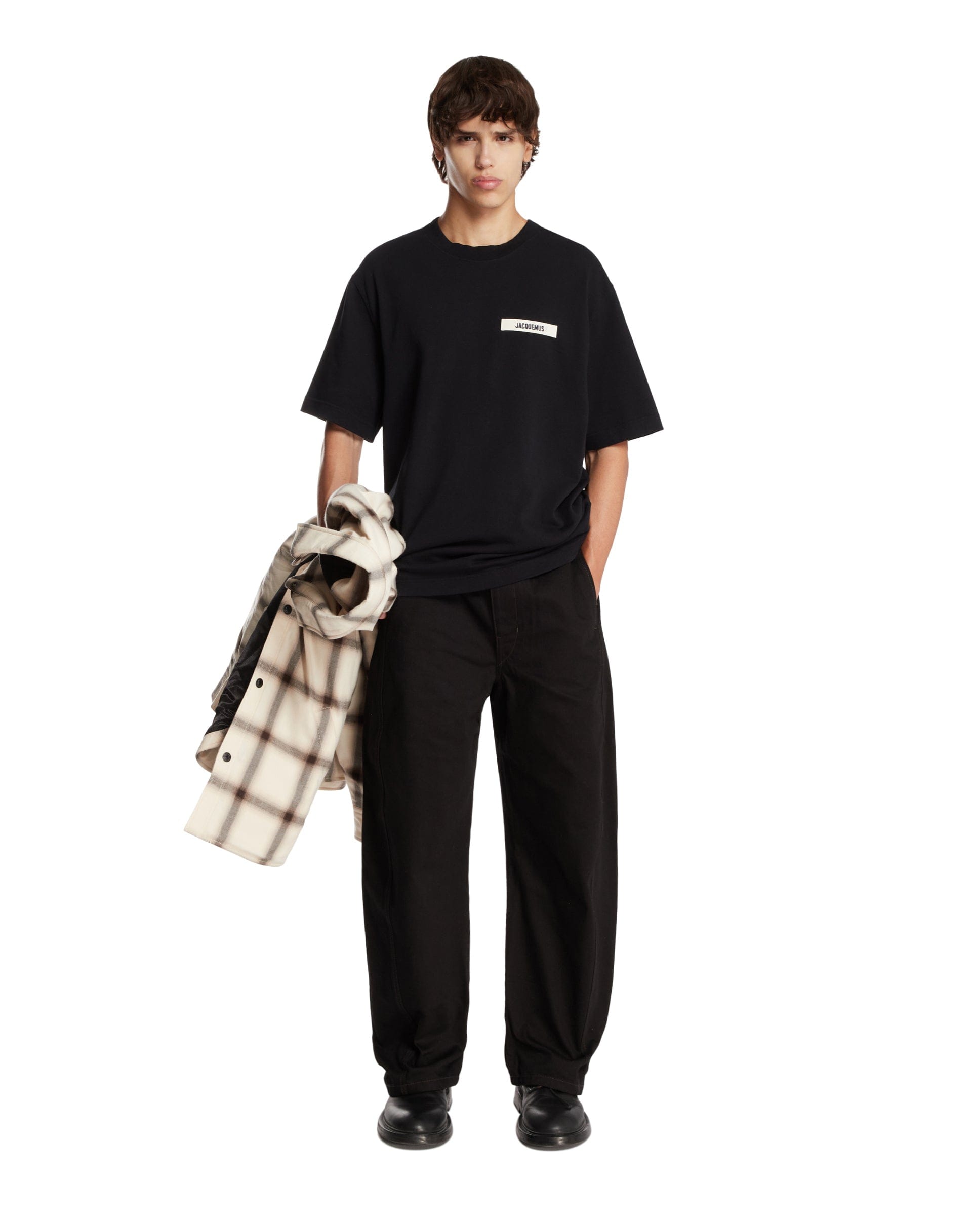Jacquemus T-shirt Nera Le T-shirt Gros Grain