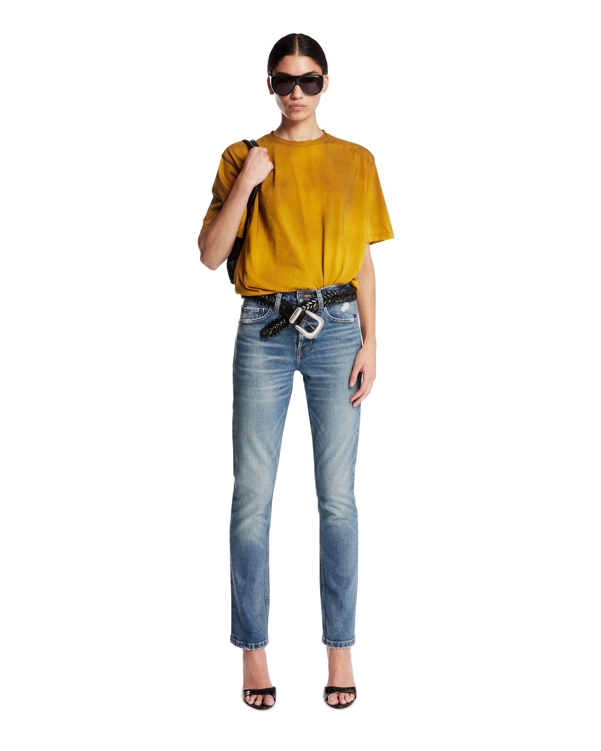 ANTIK DENIM T-Shirt Phil In Cotone Gialla